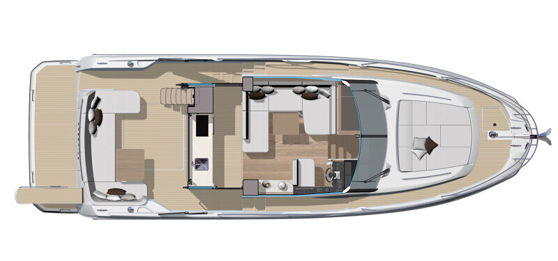 Prestige F4.3 avotila ja salonki layout